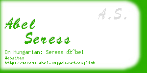 abel seress business card